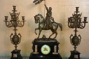 Часы каминные Жанна Дарк 19 век Нидерланды